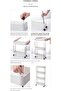 4-Tier Multipurpose Cart Rolling Storage Shelves Kitchen Bathroom Organizer Rack Easy Installation W - 6