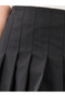 Girls Black Pleated Skirt with Elastic Waist - 3