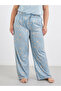 Plus Beach Graphics Ruffle Hem T-Shirt and Pyjama Set - 6