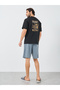 Back Graphic Print T-Shirt and Shorts Set