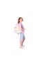 Kids Glitter Heart and Flower Detailed Girl's Four Compartment School Bag - L5213 - 7