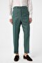 Green 100% Linen Italian Cut Men's Trousers