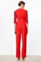 Wide Leg Pocketless Trousers Coral 04204 - 4
