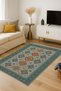 Mosso Antique Look Multicolored Patterned Woven Base Modern Decorative Carpet Mosso137 - 6
