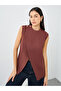 Brown Solid Asymmetric Hem Waistcoat - 3