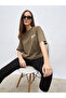Slogan Print Acid Washed Oversized T-Shirt - 6