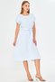 Women's Elastic Waist Tie Dress Arm-18Y001133 - 5