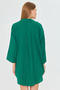 Women's Dark Green Self Striped Front Tie Kimono Shirt Arm-24Y001101 - 5