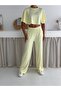 Summer Suit - Bottom Top Women's Textured Fabric - Baggy Pants + Relaxed Top - 3