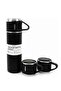 Thermos Stainless Steel Thermos Black Color 3-Cup Thermos Set