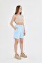 Plus Size Women's Cotton Shorts Baby Blue 7002-Bm - 6