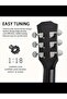 Orchid Black Elegance 41-Inch Full Size Acoustic Guitar – With Premium 5mm Padded Bag - 4
