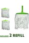 Clean & Care Cleaning Set Home Kitchen Broom with Stick, Wiper With Stick Cotton Mop with Iron Stick - 4