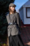 Black Oval Buckle Detail Waist Belt - 2