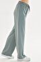 Women's Modal Fabric Comfortable Fit Wide Leg Sweatpants Green 8101-Y - 6