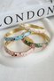 Women's Bracelet Enamel Flower Motif Zircon Handcuff Bracelet - 2