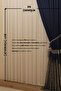 Seamless Plain Stitching Gold Striped Model Tulle Curtain, Gold Gold Ironing-Free Tulle Curtain