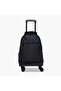 Solid 18-inch Trolley Backpack with Retractable Handle - 14x31x45 cms