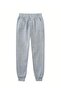 Pocket Zipper Cute Bear Printed Hooded Bottom Top Oversize Women's Black Gray Tracksuit Set - 6