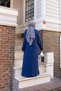 Women's Stone Detailed Pocket Comfortable Fit Blue Dress - 6