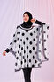 Short Kimono Pareo - Hijab Pareo - Polka Dot White 180X135 cm - 2