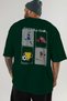 Football Club Back Printed Green Oversize T-Shirt Men's Women's 100% Cotton Crew Neck T-Shirt - 6
