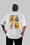 Ancient Club Back Printed White Oversize T-Shirt Men's Women's 100% Cotton Crew Neck T-Shirt