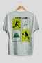 Tennis Club Back Printed White Oversize T-Shirt Men's Women's 100% Cotton Crew Neck T-Shirt - 3