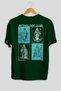 Mythology Club Back Printed Green Oversize T-Shirt Men Women 100% Cotton Crew Neck T-Shirt - 2