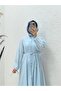 Orelita Front Button and Pleated Dress Suit-Bn4449 Blue - 2