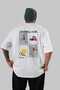 Football Club Back Printed White Oversize T-Shirt Men's Women's 100% Cotton Crew Neck T-Shirt
