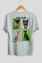 Dog Club Back Printed White Oversize T-Shirt Men's Women's 100% Cotton Crew Neck T-Shirt - 2