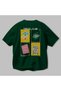 Travel Club Back Printed Green Oversize T-Shirt Men's Women's 100% Cotton Crew Neck T-Shirt - 3