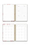 Hard Cover A5 Spiral Agenda (Timeless Planner Agenda) Red Ribbon - 4