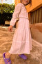 Girl's Gathered Hijab Laced Long Skirt