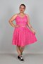 Plus Size Strap Back Elastic Crop Skirt Pink Set - 2