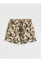 Patterned Women's Shorts with Elastic Waist - 5