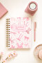 Hard Cover A5 Spiral Agenda (Timeless Planner Agenda) Pink Bow