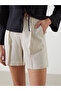 Loose Fit Linen Blend Women's Shorts (S5) - 4