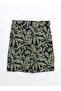 Patterned Women's Shorts with Elastic Waist - 5