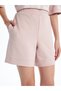 Two Mt Shop Quality Lcw Vision Pink Women's Elastic Waist Plain Shorts - 3