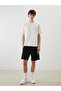 Xside Black Waist Tie Knitted Men's Shorts