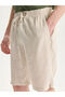 Standard Fit Linen Blended Men's Shorts - 3