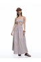 X Melis Ağazat - Gabardine Fabric Long Flared Skirt with Waist Sitting Detail - 3