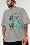 Gym Club Front Printed Oversize T-Shirt Men Women 100% Cotton Crew Neck Tshirt - 3