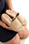 Miniqueen Real Straw Very Light Wedge Heeled Slippers - 2