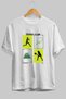Tennis Club Front Printed White Oversize T-Shirt Men's Women's 100% Cotton Crew Neck T-Shirt - 3