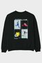 Football Club Back Printed Black Oversize Sweatshirt Men Women Unisex