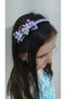 Kuromi and Satin Bow Figured Lace Detailed Purple Color Ribbon Wrapped Scalloped Crown - 2