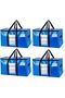 4 Pack Extra Large Moving Bags with Handles & Window, Space Saver Totes for Travel & Storage